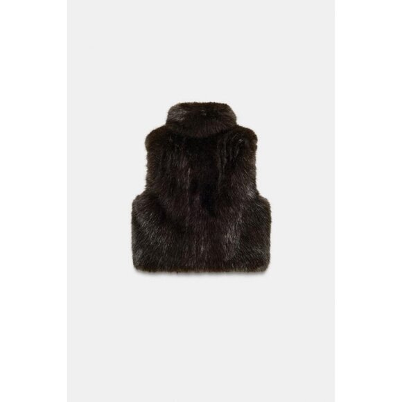 ZARA FAUX FUR VEST - Picture 7 of 8